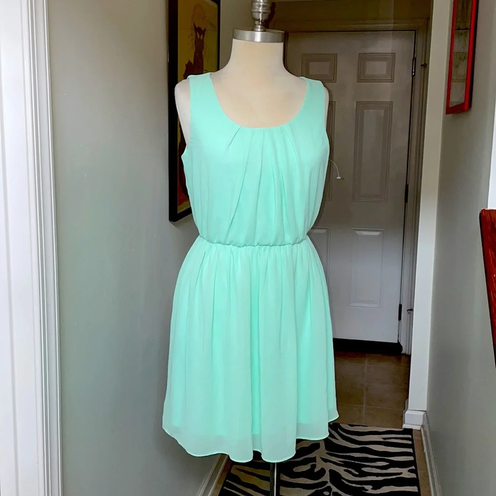 IZ Buyer Pale Green  skater dress size M 💃🏾 - Picture 3 of 8